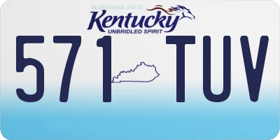 KY license plate 571TUV