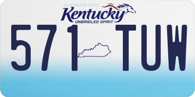 KY license plate 571TUW