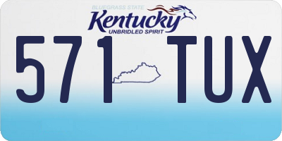 KY license plate 571TUX