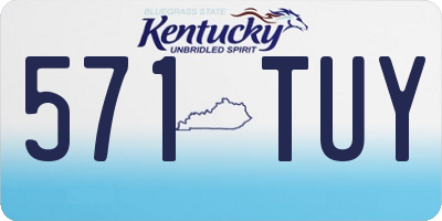 KY license plate 571TUY