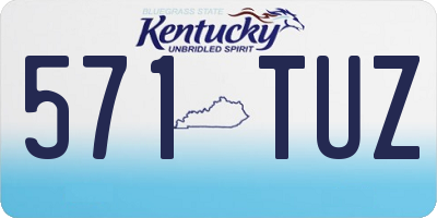 KY license plate 571TUZ
