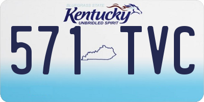KY license plate 571TVC