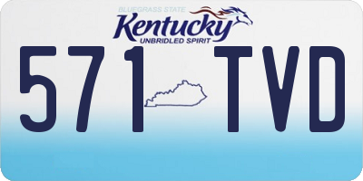 KY license plate 571TVD