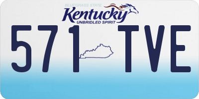 KY license plate 571TVE