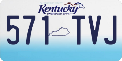 KY license plate 571TVJ