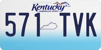 KY license plate 571TVK