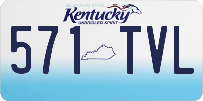 KY license plate 571TVL