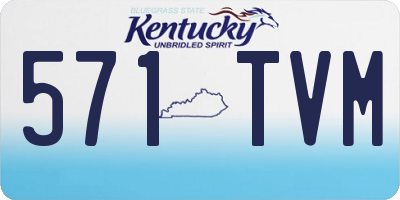 KY license plate 571TVM