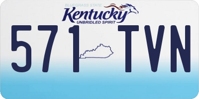 KY license plate 571TVN