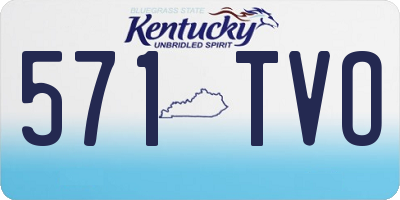 KY license plate 571TVO
