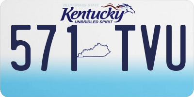 KY license plate 571TVU