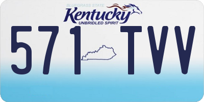 KY license plate 571TVV