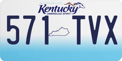 KY license plate 571TVX
