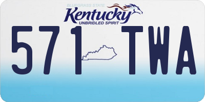 KY license plate 571TWA