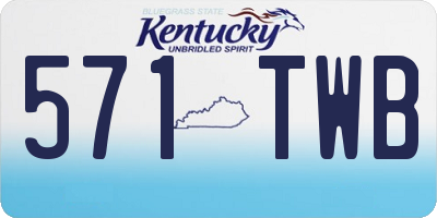 KY license plate 571TWB