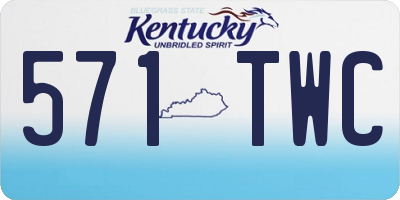 KY license plate 571TWC