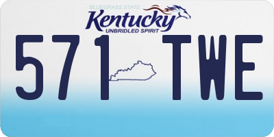 KY license plate 571TWE
