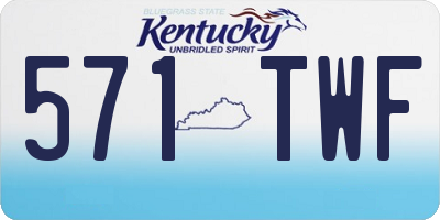 KY license plate 571TWF