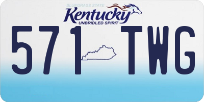 KY license plate 571TWG