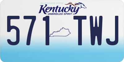 KY license plate 571TWJ