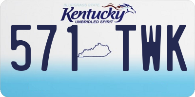 KY license plate 571TWK
