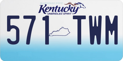 KY license plate 571TWM