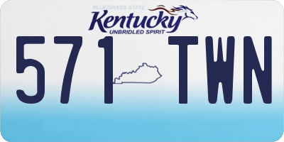 KY license plate 571TWN