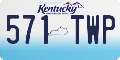 KY license plate 571TWP