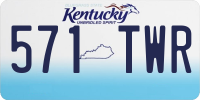 KY license plate 571TWR