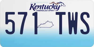 KY license plate 571TWS