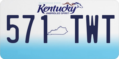 KY license plate 571TWT