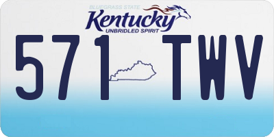 KY license plate 571TWV
