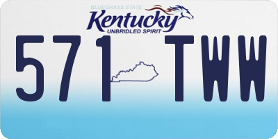 KY license plate 571TWW