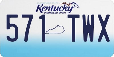 KY license plate 571TWX