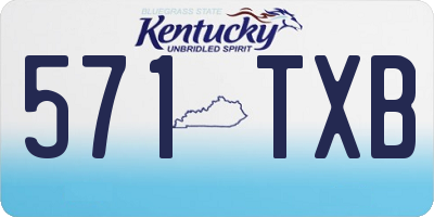 KY license plate 571TXB