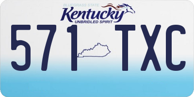 KY license plate 571TXC