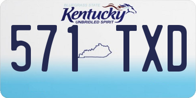 KY license plate 571TXD