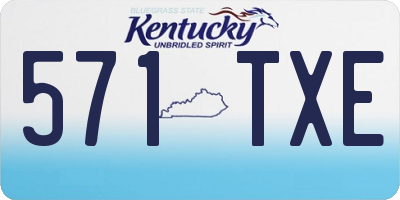 KY license plate 571TXE