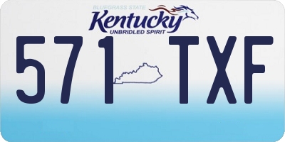 KY license plate 571TXF