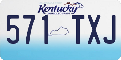 KY license plate 571TXJ