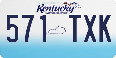 KY license plate 571TXK