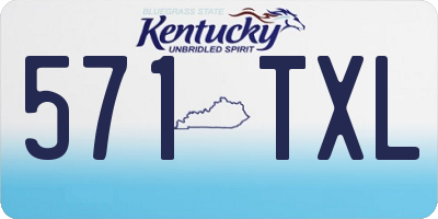 KY license plate 571TXL