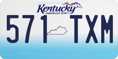 KY license plate 571TXM