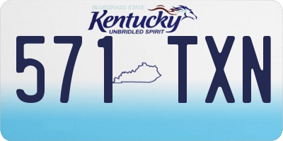 KY license plate 571TXN