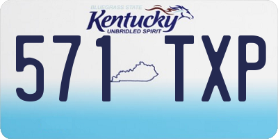 KY license plate 571TXP