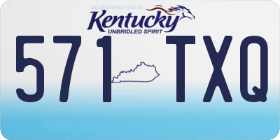 KY license plate 571TXQ