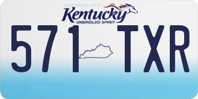 KY license plate 571TXR