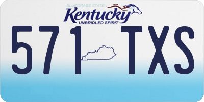 KY license plate 571TXS
