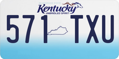 KY license plate 571TXU