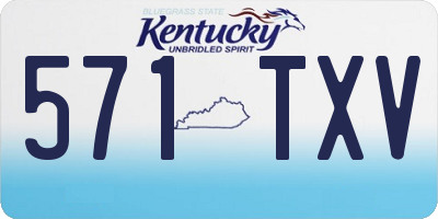 KY license plate 571TXV